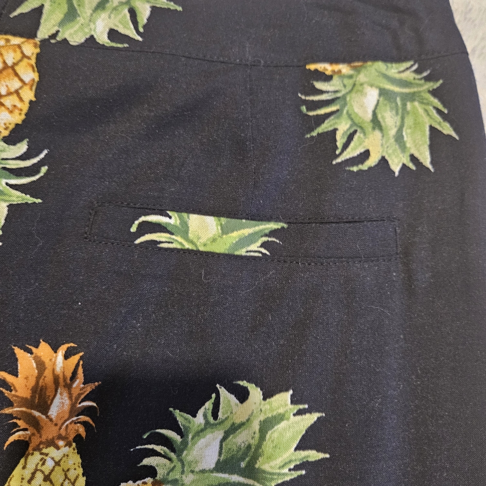 Wild Honey Black Straight Leg Pants Size M Tropical Resortwear TOP AVAILABLE - Picture 9 of 16